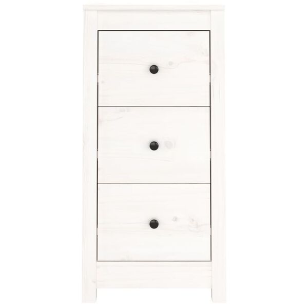 vidaXL Ντουλάπι Λευκό 40x35x80 εκ. από Μασίφ Ξύλο Πεύκου