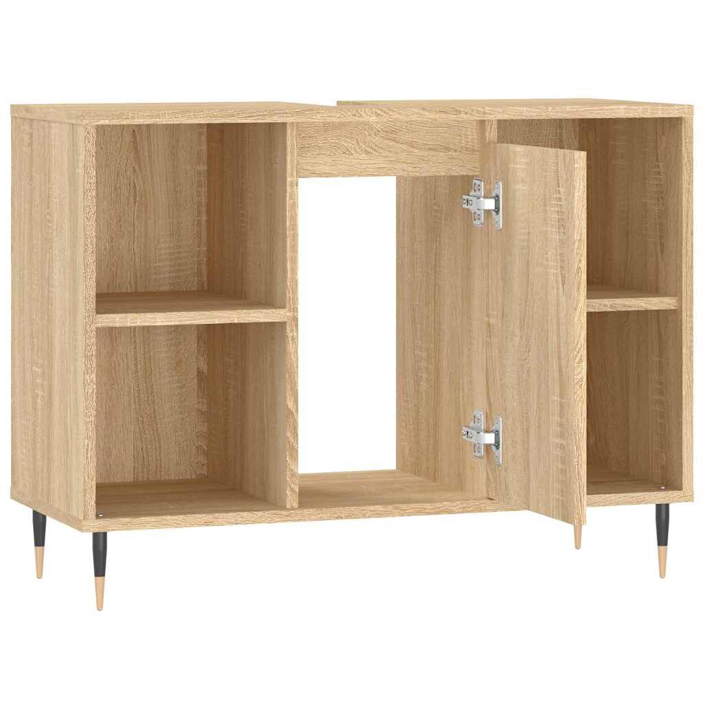 vidaXL Ντουλάπι Μπάνιου Sonoma Δρυς 80 x 33 x 60 εκ. από Επεξεργ. Ξύλο
