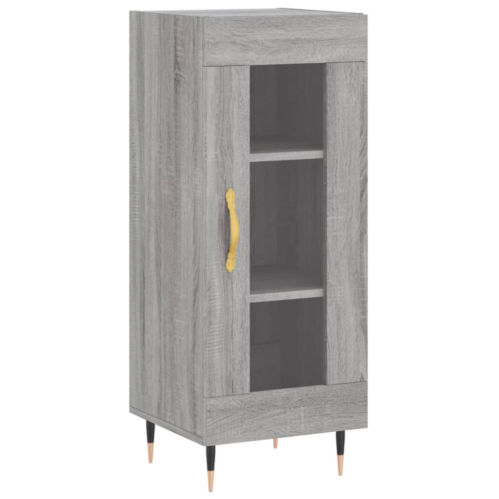 vidaXL Μπουφές Sonoma Γκρι 34,5 x 34 x 180 εκ. από Επεξεργασμένο Ξύλο