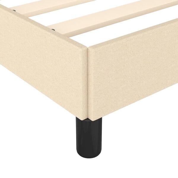 vidaXL Πλαίσιο κρεβατιού χωρίς στρώμα Κρέμα 80x200 cm Ύφασμα