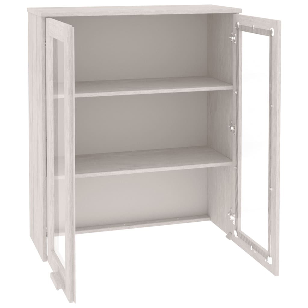 vidaXL Πάνω Μέρος Ντουλαπιού HAMAR Λευκό 85x35x100 εκ. Μασίφ Πεύκο