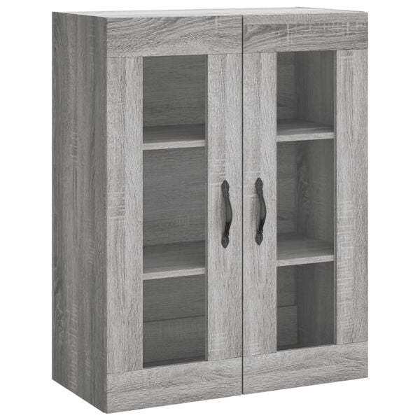 vidaXL Ντουλάπι Επιτοίχιο Γκρι Sonoma 69,5 x 34 x 90 εκ. Επεξεργ. Ξύλο