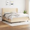 vidaXL &Kappa;&rho;&epsilon;&beta;ά&tau;&iota; Boxspring &mu;&epsilon; &Sigma;&tau;&rho;ώ&mu;&alpha; &Kappa;&rho;&epsilon;&mu; 180x200 &epsilon;&kappa;. &Upsilon;&phi;&alpha;&sigma;&mu;ά&tau;&iota;&nu;&omicron;