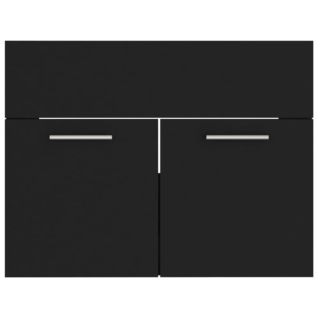 vidaXL Ντουλάπι Νιπτήρα Μαύρο 60x38,5x46 εκ. από Επεξεργασμένο Ξύλο