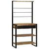 vidaXL Ράφι κουζίνας Καφέ 80 x 40 x 160 cm Μασίφ ξύλο μάνγκο