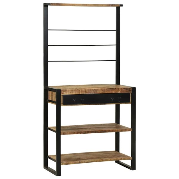 vidaXL Ράφι κουζίνας Καφέ 80 x 40 x 160 cm Μασίφ ξύλο μάνγκο