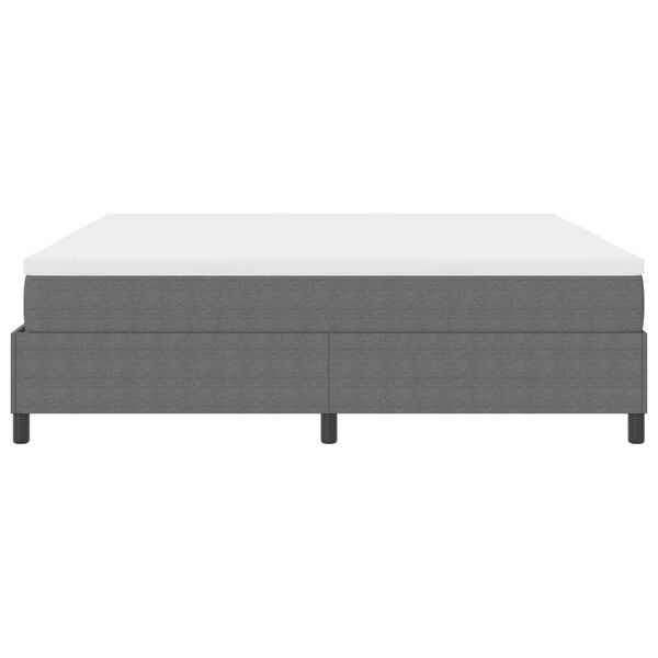 vidaXL Κρεβάτι Box Spring με Στρώμα σε Ανοιχτό Γκρι, 200 x 200 cm, Ύφασμα Κορδούρας