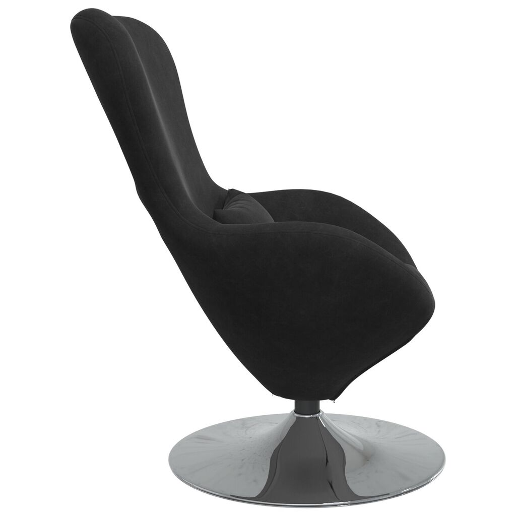 vidaXL Πολυθρόνα Αυγού Black Velvet