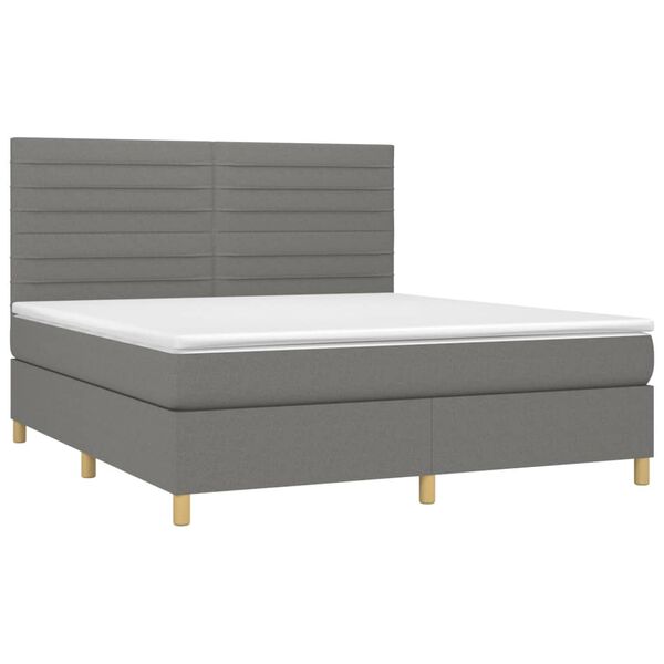 vidaXL &Kappa;&rho;&epsilon;&beta;ά&tau;&iota; Boxspring &mu;&epsilon; &Sigma;&tau;&rho;ώ&mu;&alpha; &Sigma;&kappa;&omicron;ύ&rho;&omicron; &Gamma;&kappa;&rho;&iota; 160x200 &epsilon;&kappa; &Upsilon;&phi;&alpha;&sigma;&mu;ά&tau;&iota;&nu;&omicron;