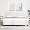 vidaXL Σκελετός κρεβατιού με στρώμα Λευκό 180 x 200 cm Τεχνητό δέρμα