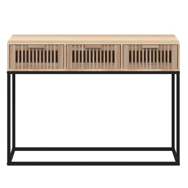 vidaXL Τραπέζι Κονσόλα 105x30x75 εκ. από Επεξεργασμένο Ξύλο και Σίδερο