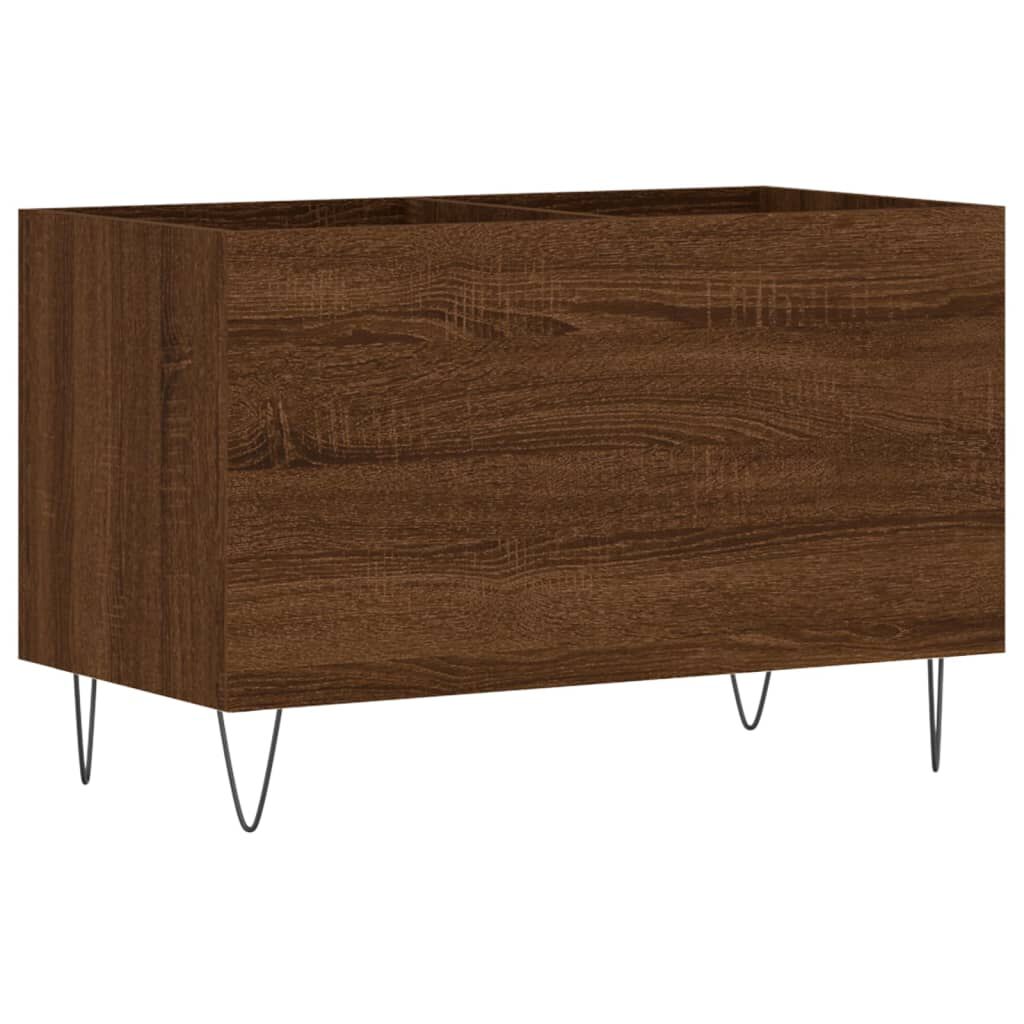 vidaXL Δισκοθήκη Καφέ Δρυς 74,5 x 38 x 48 εκ. από Επεξεργασμένο Ξύλο