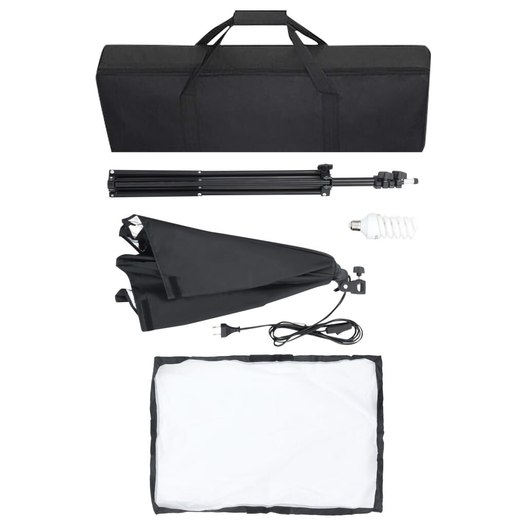 vidaXL Κιτ Φωτισμού Φωτογραφικού Στούντιο με Softbox και Φόντα