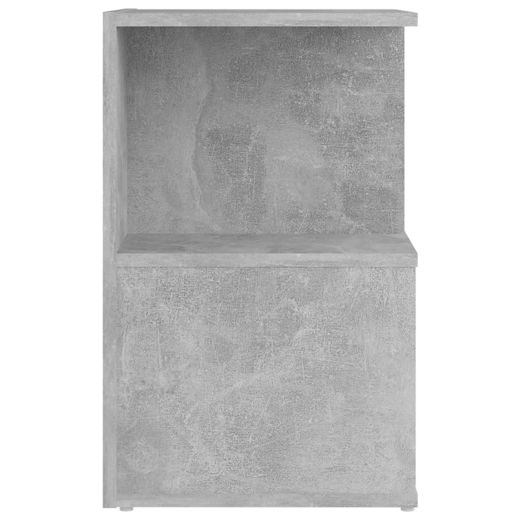 vidaXL Κομοδίνα 2 τεμ. Γκρι Σκυροδέματος 35x35x55 εκ. από Επεξ. Ξύλο