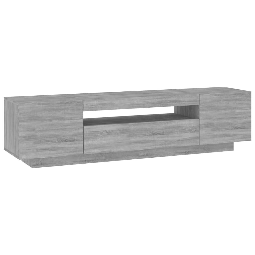 vidaXL Έπιπλο Τηλεόρασης με LED Γκρι Sonoma 160x35x40εκ.