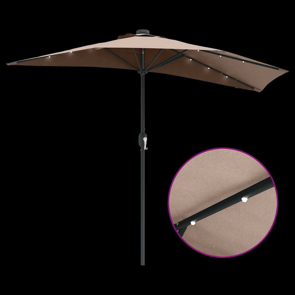 vidaXL Ομπρέλα Κήπου Taupe 294 x 150 x 223 εκ ύφασμα