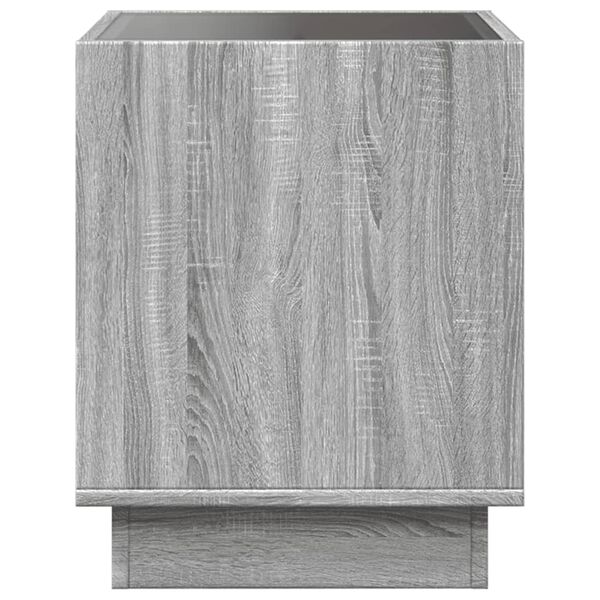 vidaXL Τραπεζάκι Άπειρο Φως LED Γκρι Sonoma 40x40x50 εκ.
