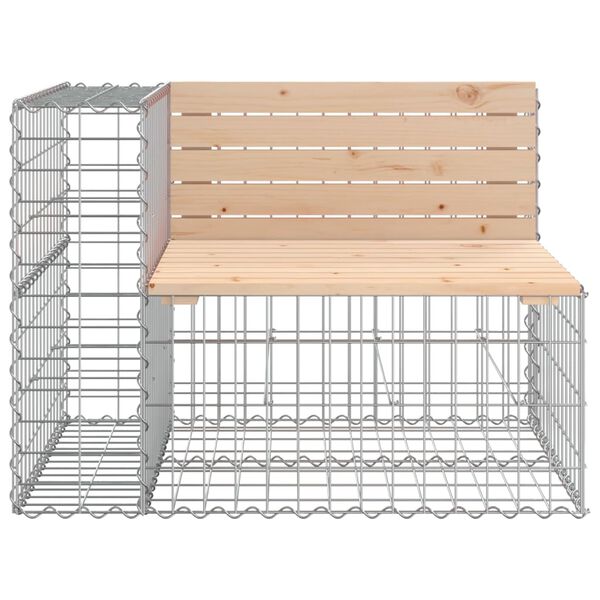 vidaXL Παγκάκι Κήπου Συρματοκιβώτιο 184x71x65,5εκ. Μασίφ Ξύλο Πεύκου