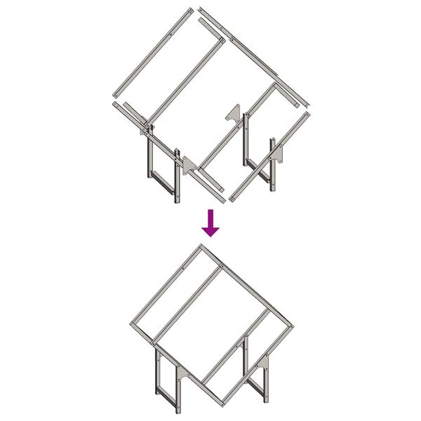 vidaXL Ράφι για καυσόξυλα Ανθρακί 60x25x60 cm Ατσάλι ψυχρής έλασης