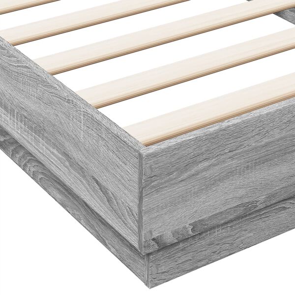 vidaXL Πλαίσιο Κρεβατιού Γκρι Sonoma 100x200 εκ. Επεξεργασμένο Ξύλο