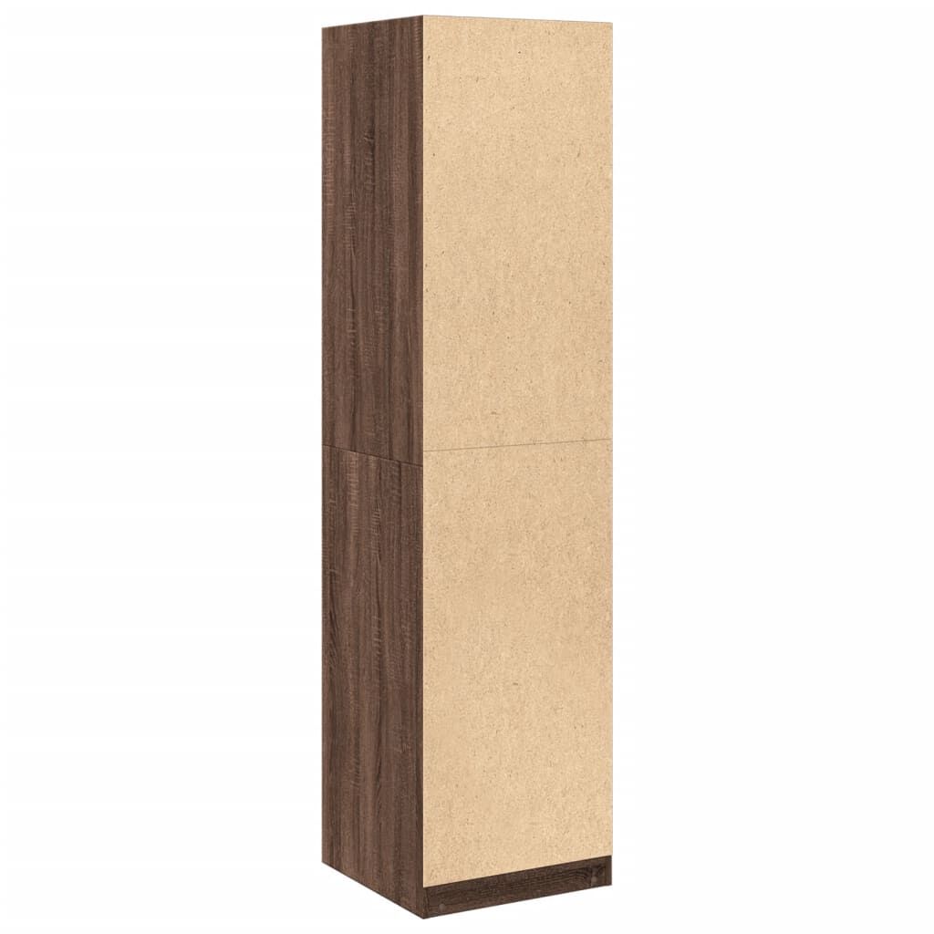 vidaXL Ντουλάπα Καφέ Δρυς 50x50x200 εκ. από Επεξεργασμένο Ξύλο