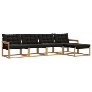 vidaXL &Sigma;&epsilon;&iota;&rho;ά &Kappa;&alpha;&nu;&alpha;&pi;έ &Epsilon;&xi;&omega;&tau;&epsilon;&rho;&iota;&kappa;&omicron;ύ &mu;&epsilon; &mu;&alpha;&xi;&iota;&lambda;ά&rho;&iota; 5 pcs &Lambda;&epsilon;&upsilon;&kappa;ό &kappa;&alpha;&iota; &Mu;&alpha;ύ&rho;&omicron;