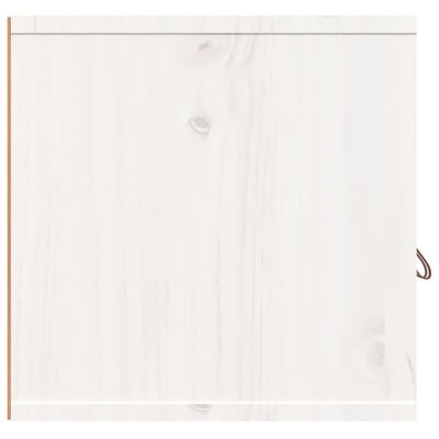 vidaXL Ντουλάπι Τοίχου Λευκό 80 x 30 x 30 εκ. από Μασίφ Ξύλο Πεύκου