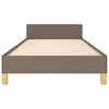 vidaXL Σκελετός Κρεβατιού Χωρίς Στρώμα Taupe 90x190 εκ. Υφασμάτινο