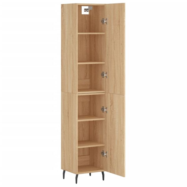 vidaXL Μπουφές Sonoma δρυς 34,5 x 34 x 180 εκ. από Επεξεργασμένο Ξύλο