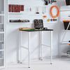 vidaXL πάγκος εργασίας σκούρο καφέ 80x60x(71,5-98) cm μασίφ ξύλο δρυς
