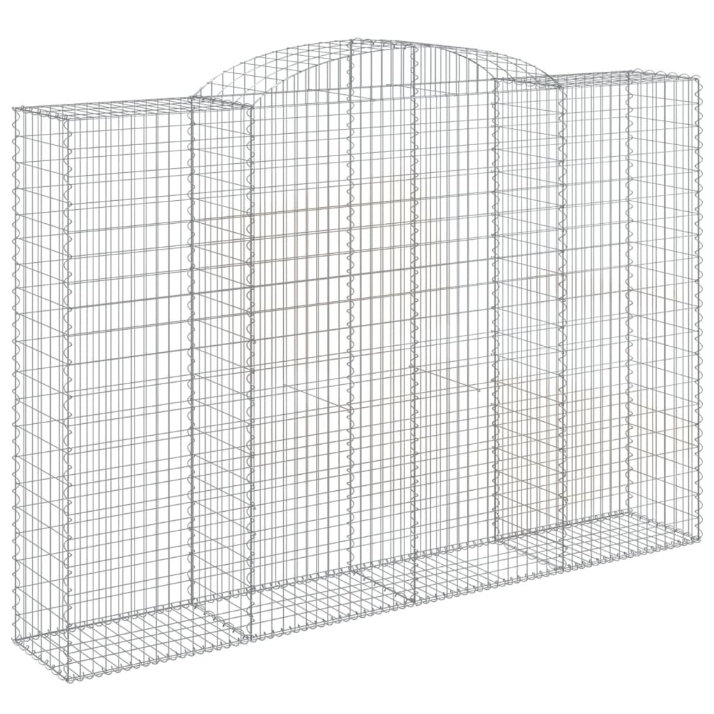 vidaXL Συρματοκιβώτια Τοξωτά 7 τεμ. 300x50x200/220 εκ. Γαλβαν. Ατσάλι