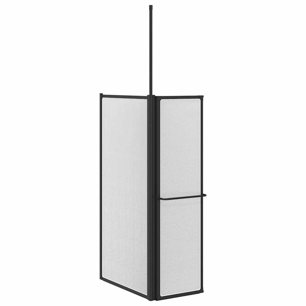 vidaXL Διαχωριστικό ντους Other Μαύρο 120 x 70 x 137 εκ Αλουμίνιο