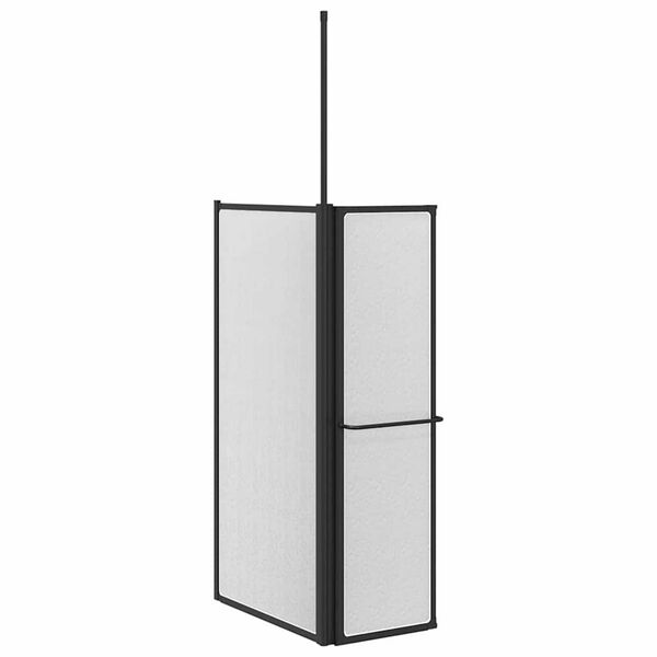 vidaXL Διαχωριστικό ντους Other Μαύρο 120 x 70 x 137 εκ Αλουμίνιο
