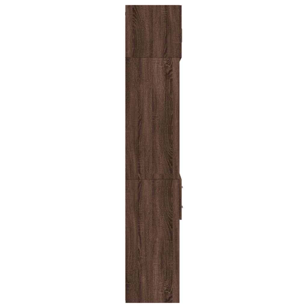 vidaXL Ραφιέρα με Ντουλάπια Καφέ Δρυς 70x42,5x225 εκ. από Επεξ. Ξύλο