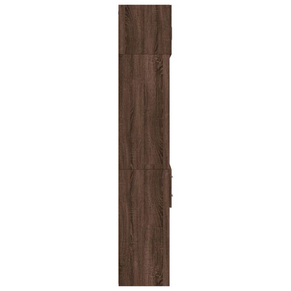 vidaXL Ραφιέρα με Ντουλάπια Καφέ Δρυς 70x42,5x225 εκ. από Επεξ. Ξύλο