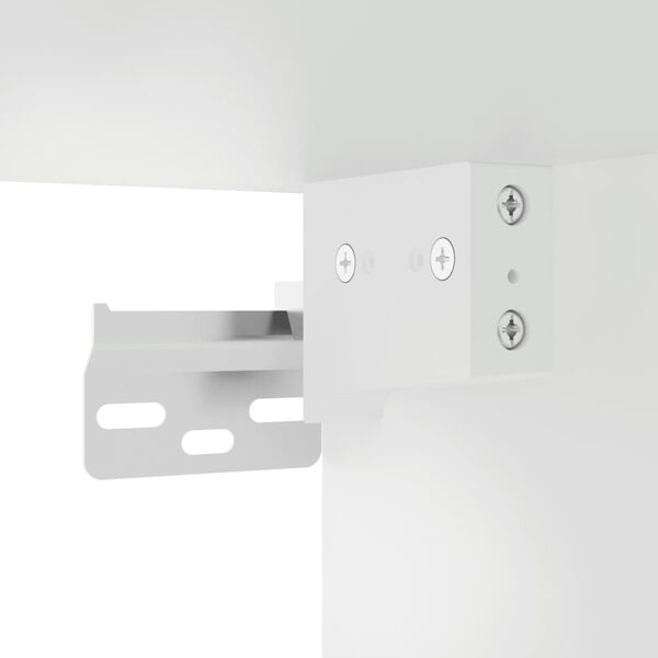 vidaXL Έπιπλο Τοίχου Τηλεόρασης με LED Λευκό 180x31x45 εκ.