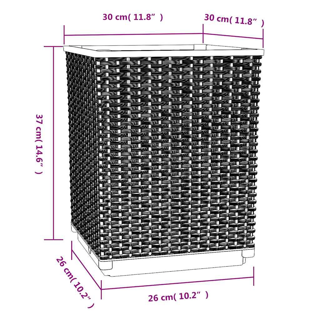 vidaXL Ζαρντινιέρες 2 τεμ. Μπλε Γκρι 30x30x37 εκ. από Πολυπροπυλένιο