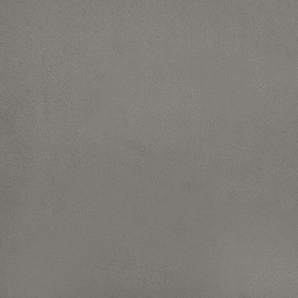 vidaXL Κρεβάτι Boxspring με Στρώμα Ανοιχτό Γκρι 100x200 εκ. Βελούδινο