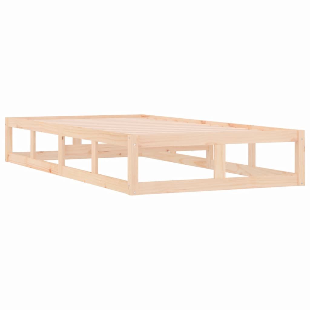 vidaXL Πλαίσιο Κρεβατιού 75 x 190 εκ. από Μασίφ Ξύλο Small Single