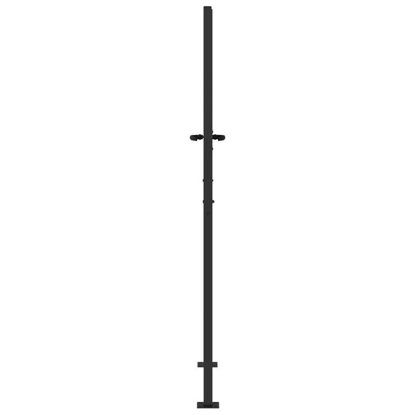 vidaXL Πύλη Κήπου Μαύρο 105 x 200 cm Ατσάλι με Επικάλυψη Πούδρας