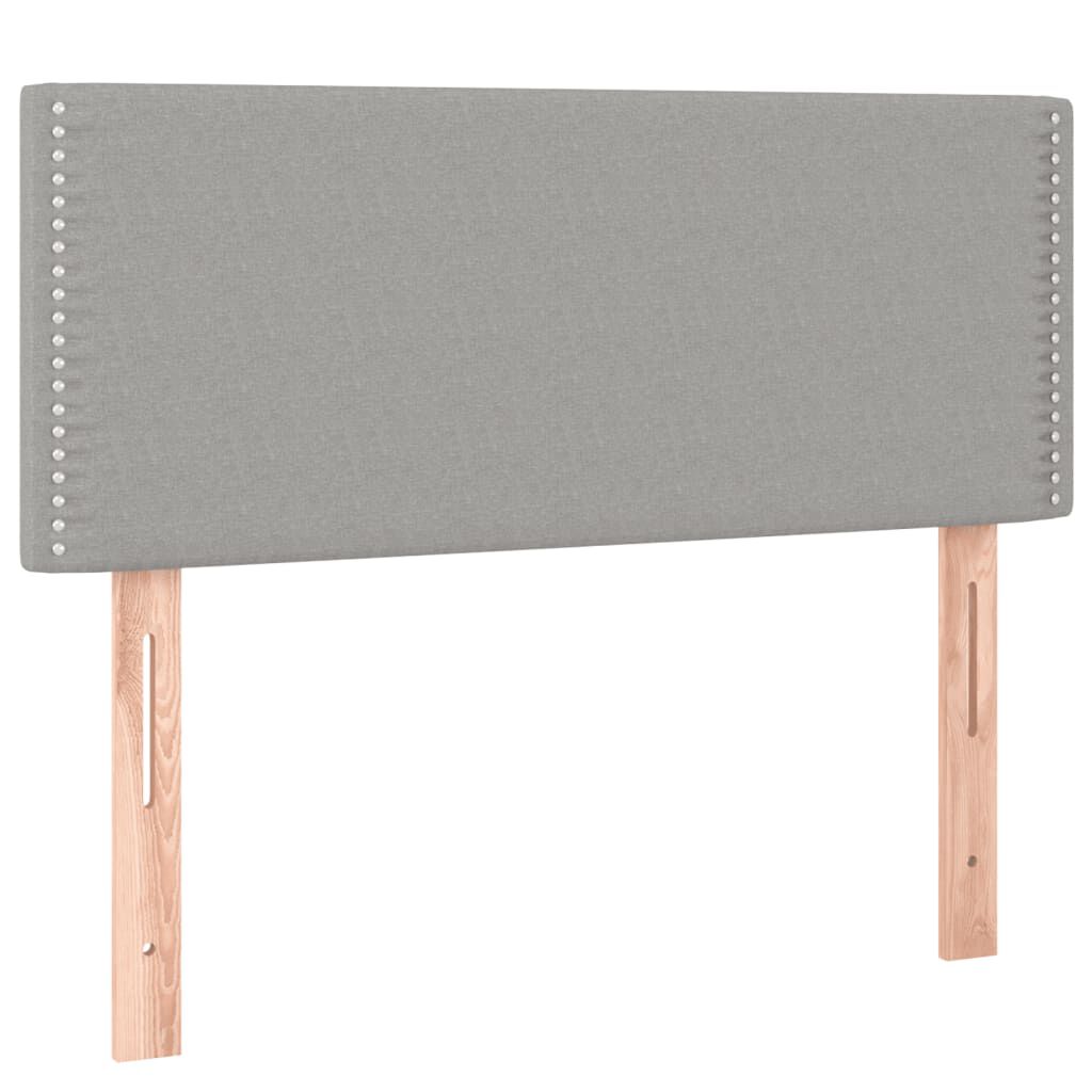 vidaXL Κρεβάτι Boxspring με Στρώμα Ανοιχτό Γκρι 120x190 εκ. Υφασμάτινο