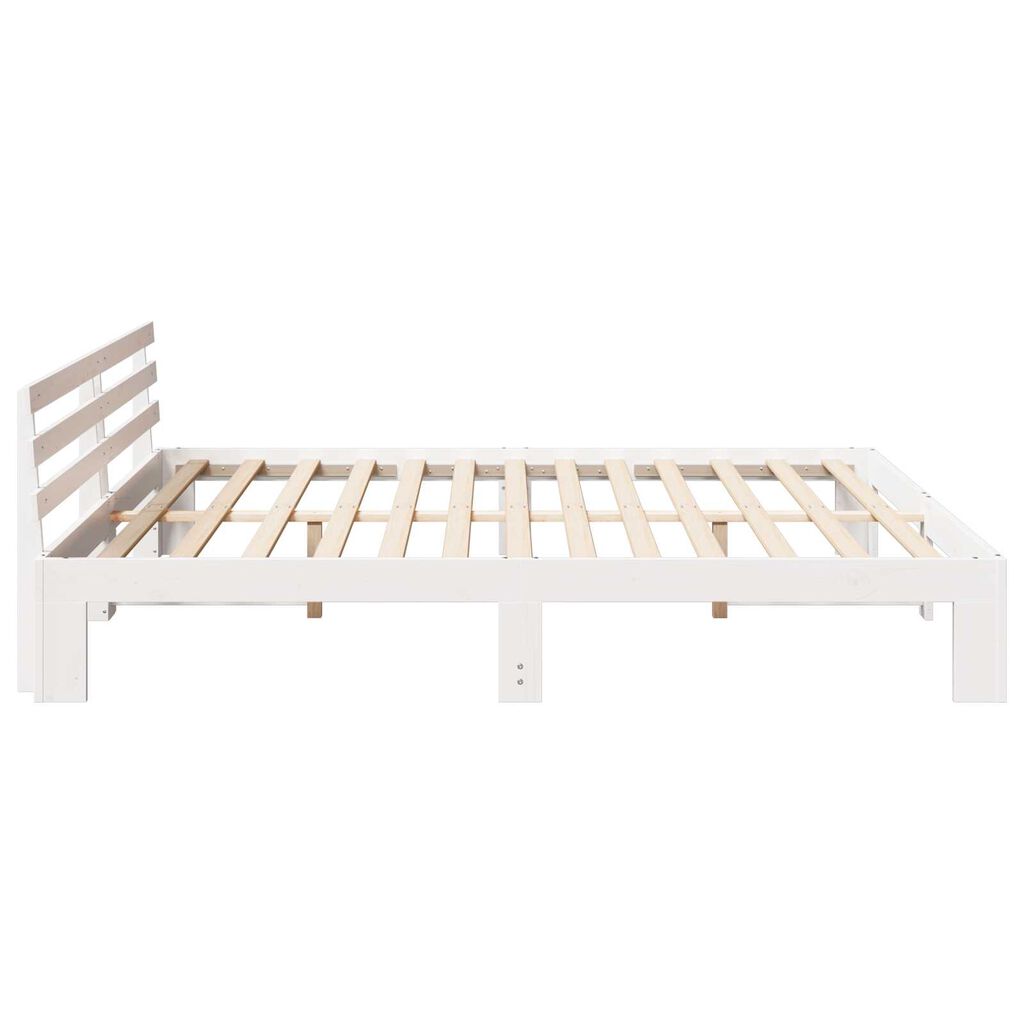 vidaXL Σκελετός Κρεβατιού Λευκό 180 x 200 cm Μασίφ ξύλο πεύκου