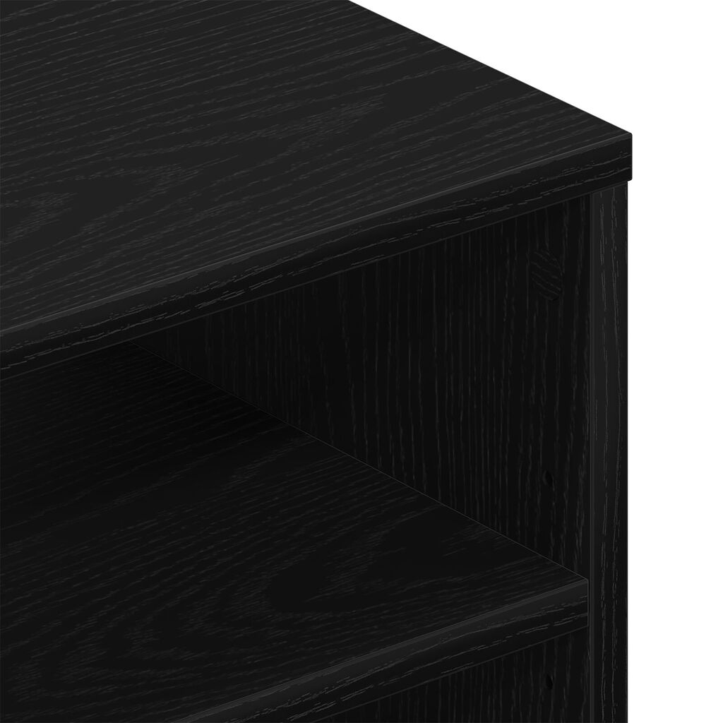 vidaXL Επιτοίχια Ράφα Μαύρη Δρυς 140x41x75 εκ. Επεξεργασμένο Ξύλο