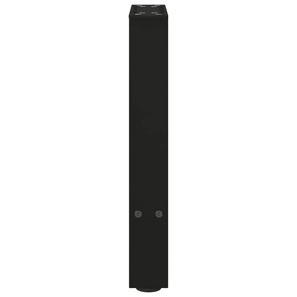 vidaXL Πόδια Τραπεζιού Σαλονιού 2 τεμ. Μαύρα 38x(42-43) εκ. Ατσάλι