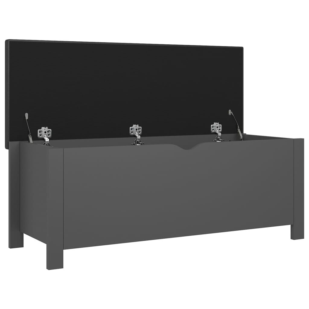 vidaXL Κουτί Αποθήκευσης Γκρι 105x40x45 εκ. Επεξ. Ξύλο με Μαξιλάρι