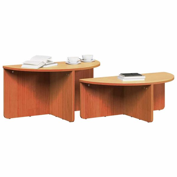 vidaXL Τραπεζάκι σαλονιού 2 pcs Καφέ κεριού 79 x 39.5 x 40 εκ