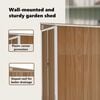 vidaXL Αποθήκη Κήπου Επιτοίχια Καφέ 118x194x178 εκ. από Γαλβ. Ατσάλι