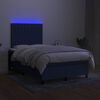 vidaXL &Kappa;&rho;&epsilon;&beta;ά&tau;&iota; Boxspring &mu;&epsilon; &Sigma;&tau;&rho;ώ&mu;&alpha; & LED &Mu;&pi;&lambda;&epsilon; 120x190&epsilon;&kappa;. &Upsilon;&phi;&alpha;&sigma;&mu;ά&tau;&iota;&nu;&omicron;