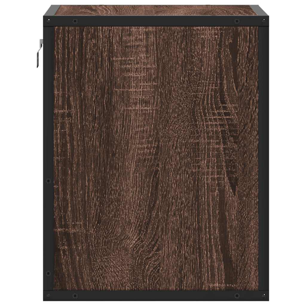 vidaXL Επίτοιχα κομοδίνα 2 τεμάχια καφέ δρυς 40x31x39,5 cm