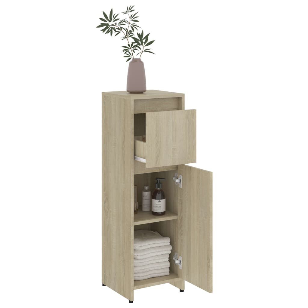 vidaXL Στήλη Μπάνιου Sonoma Δρυς 30 x 30 x 95 εκ. από Επεξ. Ξύλο